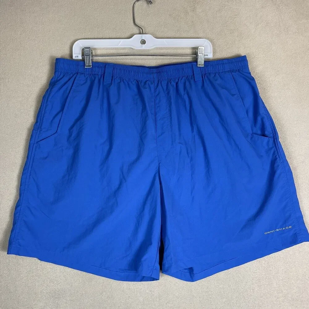 Columbia Shorts Mens XXL Blue PFG Backcast III Water Shorts PFG Omni Shade Adult
